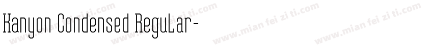Kanyon Condensed Regular字体转换